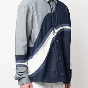 Buy TV Show American Idol S22 Jordan Anthony Two Tone Panelled Denim Shirt For Sale