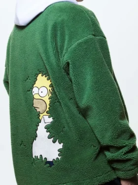 Buy The Simpsons Homer Bush Polar Fleece Jacket
