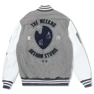 Buy The Weeknd XO Roots HOB Premium Award White and Grey Varsity Jacket For Sale Men And Women