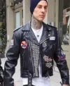 Buy Travis Barker American musician and drummer Black Biker Jacket For Sale Men And Women