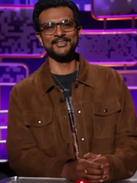 Buy Utkarsh Ambudkar After Midnight Brown Leather Jacket