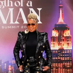 CBS Mornings Mary J. Blige Leather Blazer