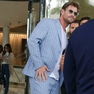 Cannes Film Festival Chris Hemsworth 2024 Blue Suit For Sale