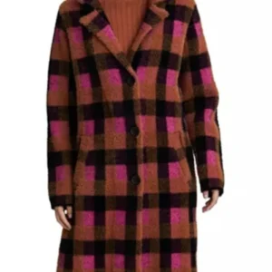 Carrie Preston Elsbeth 2024 Elsbeth Tascioni Plaid Long Coat
