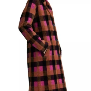 Carrie Preston Elsbeth 2024 Elsbeth Tascioni Plaid Long Coat For Sale