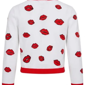 Carrie Preston Elsbeth 2024 Red Lip Print Jacket back