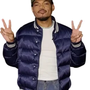 Chance the Rapper The Voice Season 25 Blue Varsity Puffer Jacket
