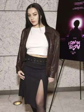 Charli XCX I Saw the TV Glow 2024 Leather Jacket