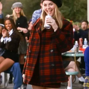 Cher Clueless Red Plaid Jacket Front
