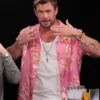 Chris Hemsworth Hot Ones Show Pink Viscose Shirt