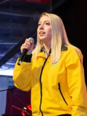 City Year Los Angeles Yellow Zip Jacket For Sale