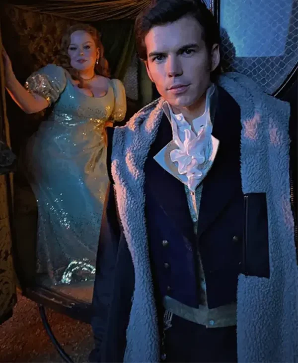 Colin Bridgerton Bridgerton Season 03 Shearling Coat