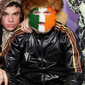 DJ Provai Kneecap 2024 Bomber Black Leather Jacket For Men