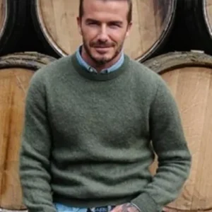 David Beckham Green Jumper