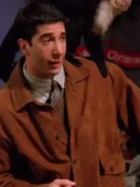 David Schwimmer Friends Suede Brown Jacket
