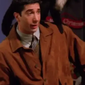 David Schwimmer Friends Suede Brown Jacket