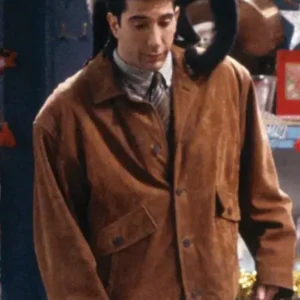 David Schwimmer Friends Suede Brown Jacket For Sale