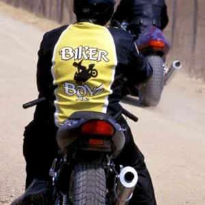 Derek Luke Yellow Biker Jacket Back Side