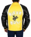 Derek Luke Yellow Leather Biker Jacket