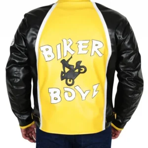 Derek Luke Yellow Leather Biker Jacket