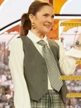 Drew Barrymore Show 2024 Drew Barrymore Grey Vest