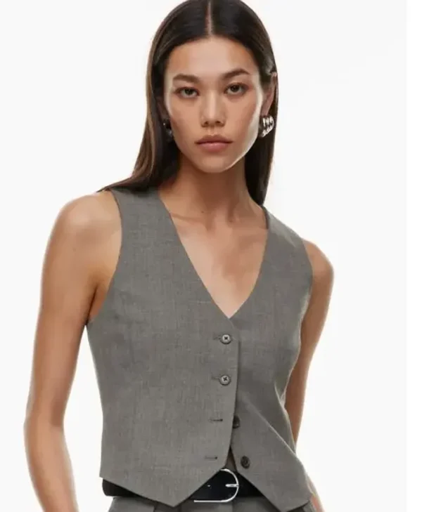 Drew Barrymore Show 2024 Drew Barrymore Grey Vest For Women