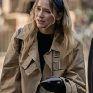 Elizabeth Lail Elsbeth 2024 Beige Long Coat