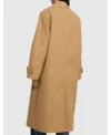 Elizabeth Lail Elsbeth 2024 Beige Long Coat Backside