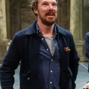 Eric 2024 Benedict Cumberbatch Blue Wool Jacket For Sale