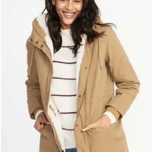 Erin Napier Home Town S08 Brown Parka