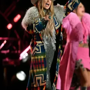 Eve Lainey Wilson New Year Multicolor Trench Coat