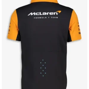 F1 McLaren Yellow Team Polo Shirt Back
