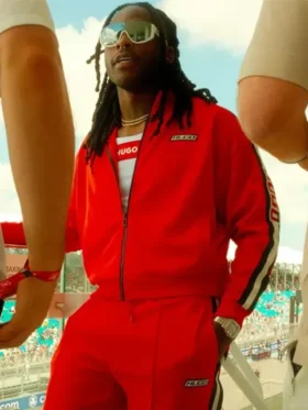 F1 Miami Grand Prix Race Alvin Kamara Red Tracksuit