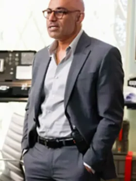 Faran Tahir CSI Vegas S03 Grey Wool Blazer