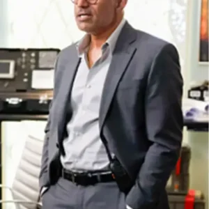 Faran Tahir CSI Vegas S03 Grey Wool Blazer