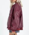 Goldsmith Bomber Jacket Burgundy
