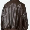 Goldsmith Faux Leather Bomber Jacket Back