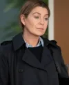 Greys Anatomy S20 Ellen Pompeo Black Trench Coat