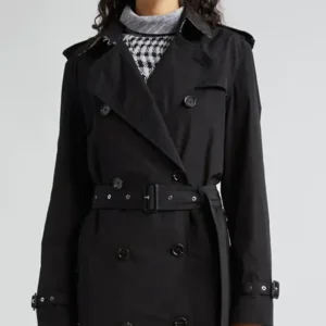 Greys Anatomy S20 Ellen Pompeo Black Trench Coat For Sale