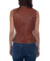 Gwendolyn Scully Brown Leather Vest