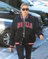 Hailey Bieber Bull Varsity Jacket