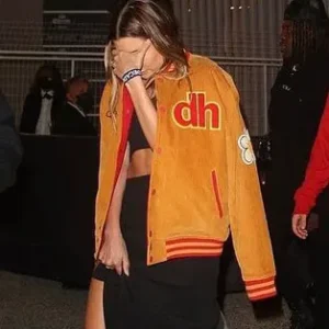 Hailey Bieber dh Varsity Corduroy Jacket
