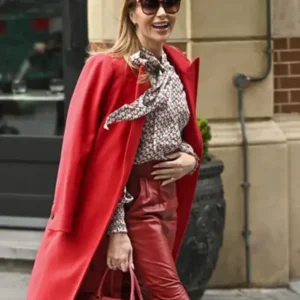 Heart FM Breakfast Amanda Holden Red Trench Coat