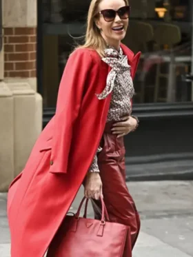 Heart FM Breakfast Amanda Holden Red Trench Coat For Sale