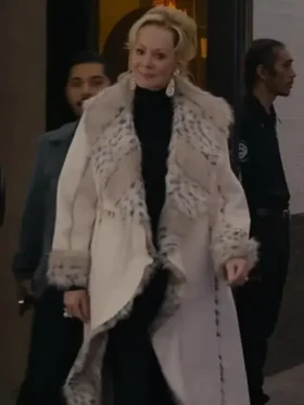 Jean Smart Hacks 2024 Fur Suede Trench Coat