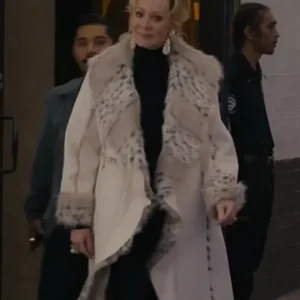 Jean Smart Hacks 2024 Fur Suede Trench Coat
