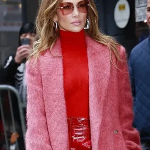 Jennifer Lopez Good Morning America 2024 Fur Long Coat