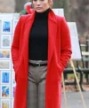 Jennifer Lopez Valentines Day Red Trench Coat