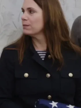 Jen­nifer Home Town S08 Blue Belted Jacket