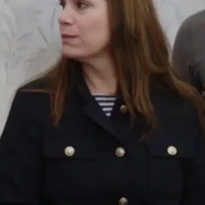 Jen­nifer Home Town S08 Blue Belted Jacket